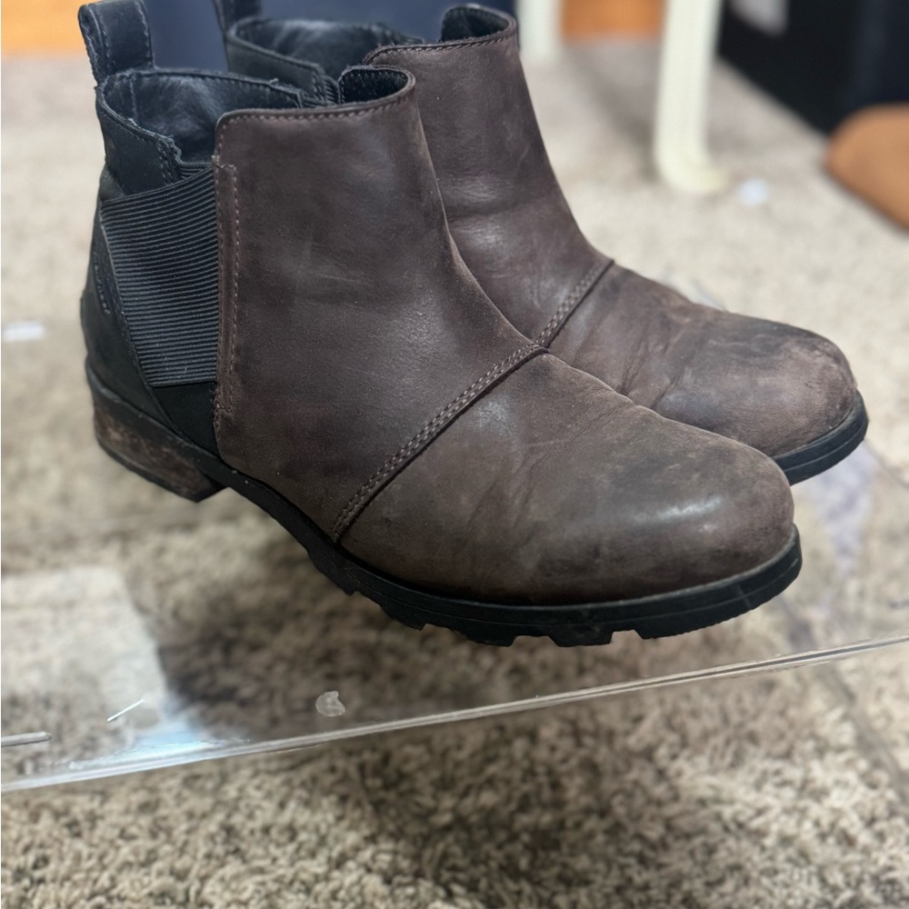 Sorel Men's Dark Brown Leather Boots